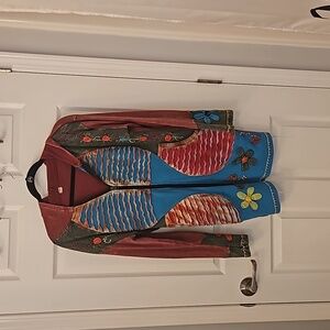 Bohemian Hippie Red, Blue, Green, Pink 100% Cotton Hoodie Size L unknown brand